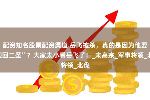 配资知名股票配资渠道 岳飞被杀，真的是因为他要“迎回二圣”？大家太小看岳飞了！_宋高宗_军事将领_北伐